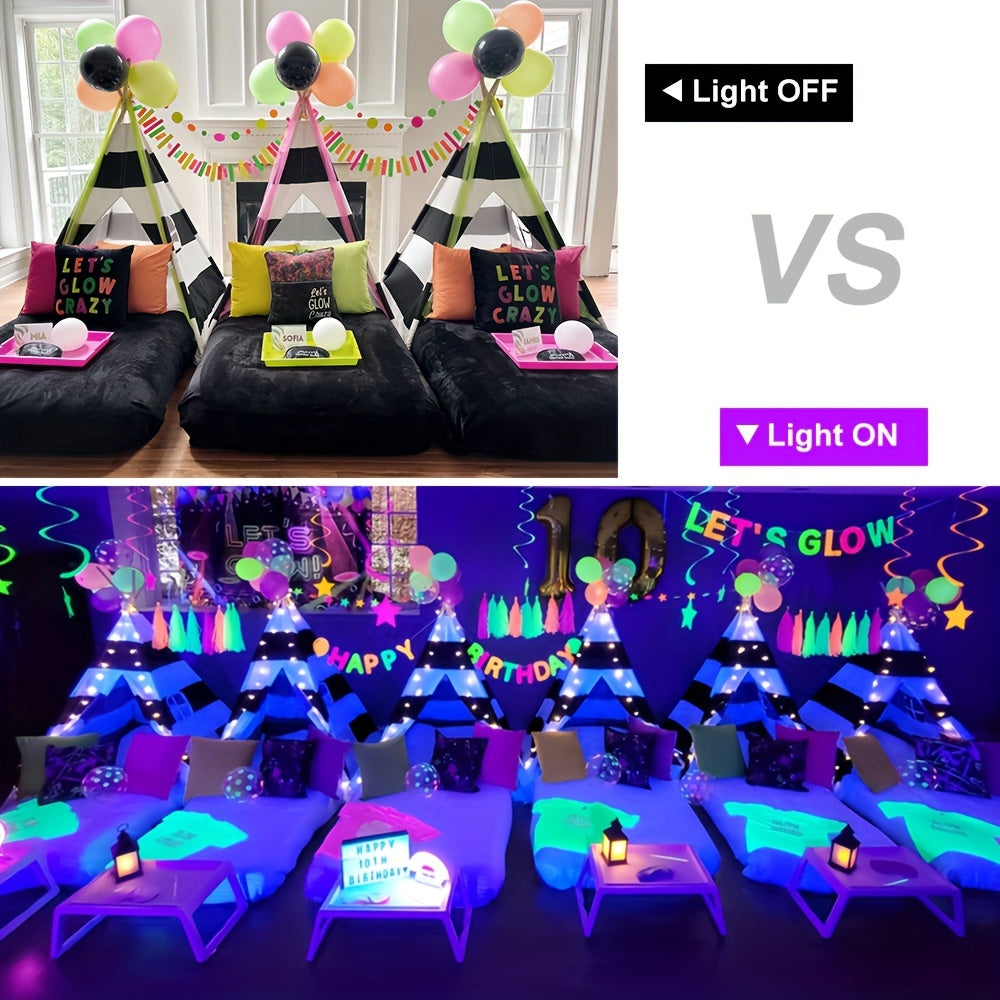 UV Black Light Pack 50/96/144 LEDs USB Powered for Party Halloween Fluorescent Posters