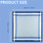 6 ta erkaklar uchun paxta sharfchalari to'plami, chiziqli naqsh bilan, yengil va mustahkam