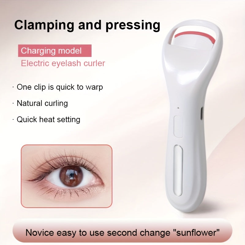 Electric Eyelash Curler USB Rechargeable Battery 3 Heat Settings Precision Perming Curling
