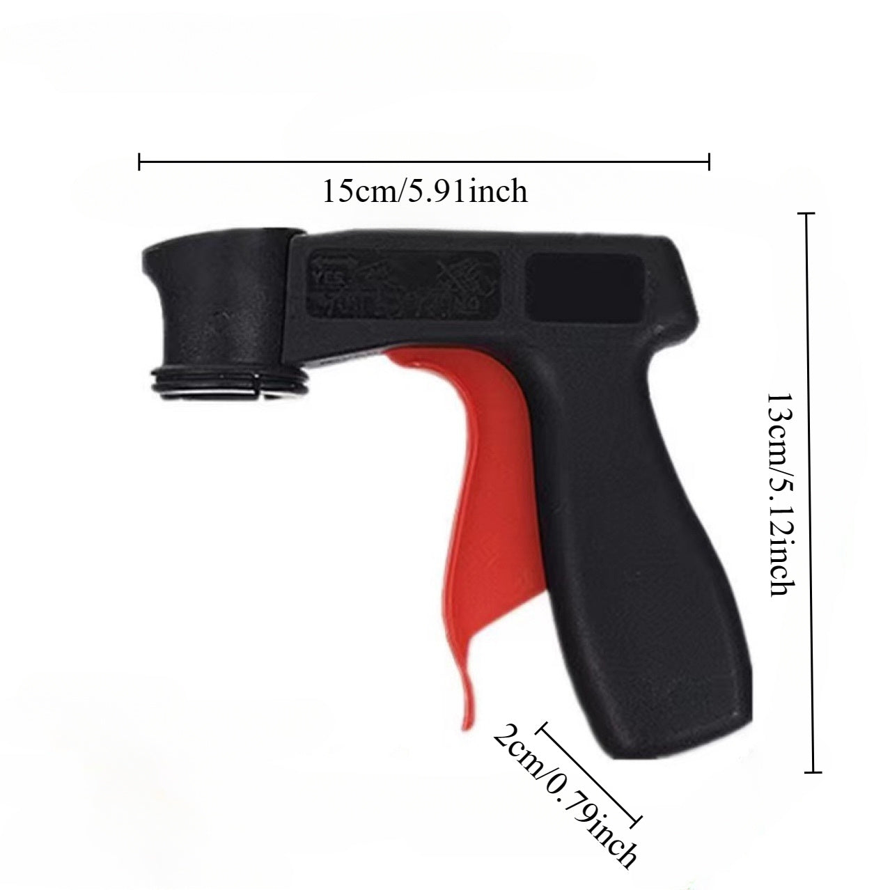 Paint Spray Gun Handle with Trigger Lock Collar for Car Repair Durable Handheld Tool