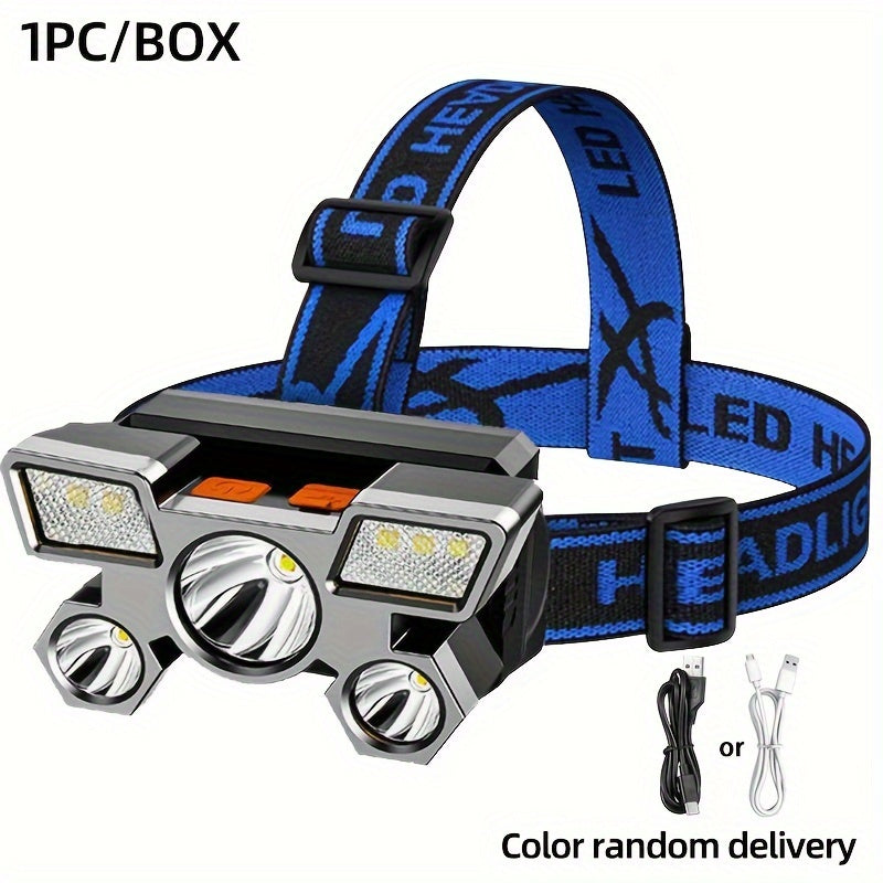 Rechargeable LED Headlamp with Multiple Light Modes Waterproof Non-Waterproof Long Runtime