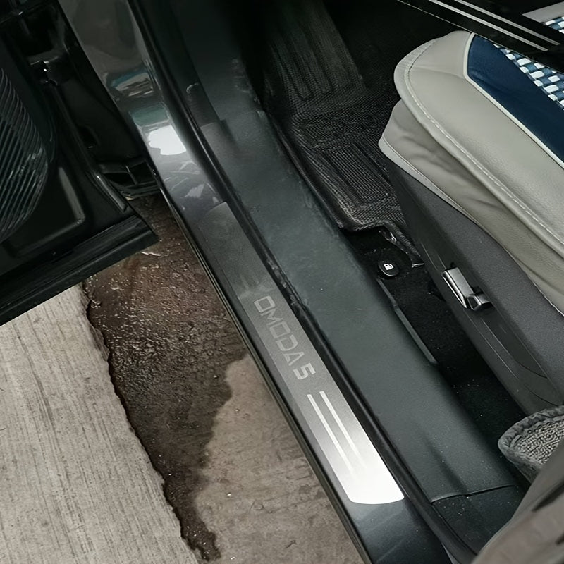 4 dona zanglamaydigan po'latdan yasalgan eshik to'shagi himoyasi Omoda5 uchun eshik himoyasi