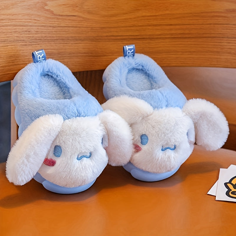 Kids Plush Slippers for Girls and Boys Indoor Warm Non-Slip Slip-On House Shoes