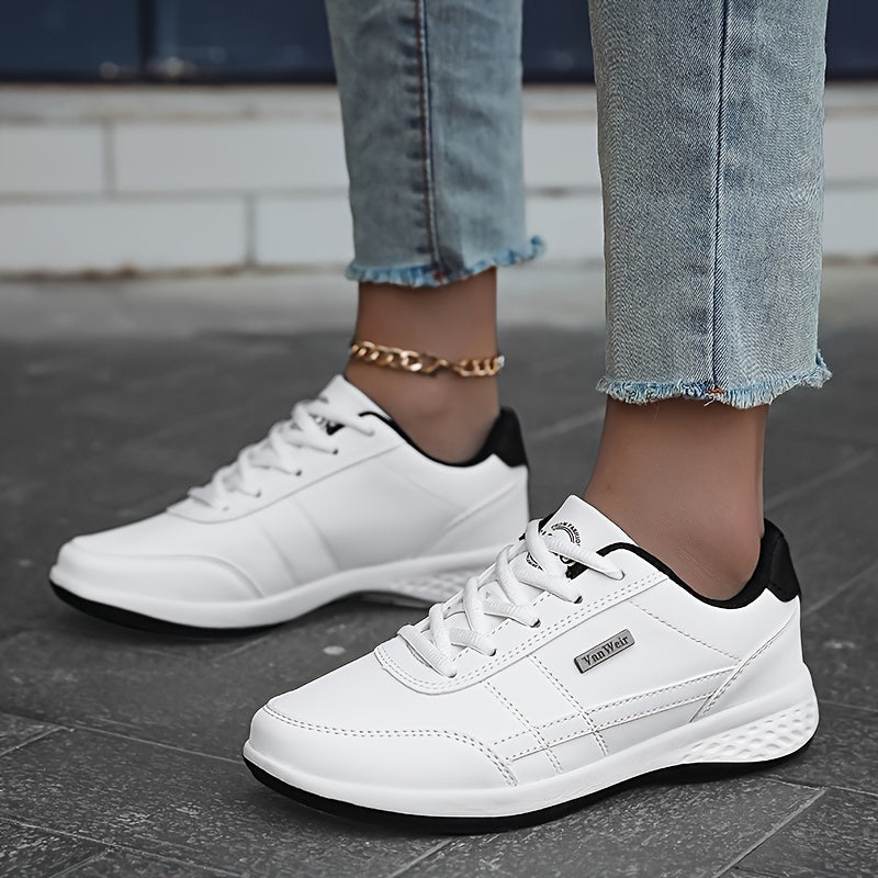 Women's Casual Lace-Up Sneakers with Platform Soft Sole Low Top All-Season