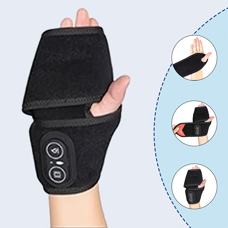 Electric Heated Wrist Warmer with Massage Function and 3 Temperature Settings