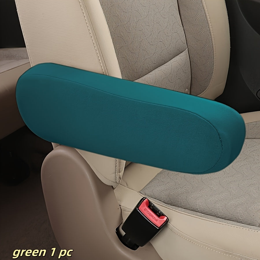Universal Fit Car Armrest Cover Elastic Dustproof Wear-Resistant Seat Protector Black Grey Beige