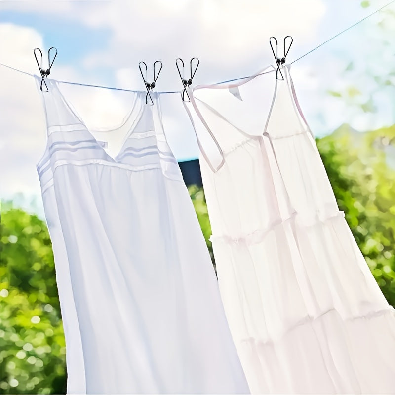 20-Piece Stainless Steel Clothes Pegs for Laundry Kitchen Outdoor and Office Use