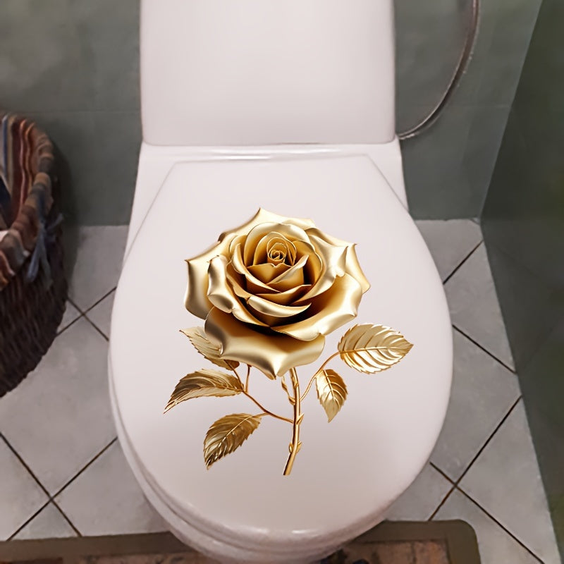 Waterproof Bathroom Wall Sticker Decal PVC Matte Finish Toilet Lid Decor