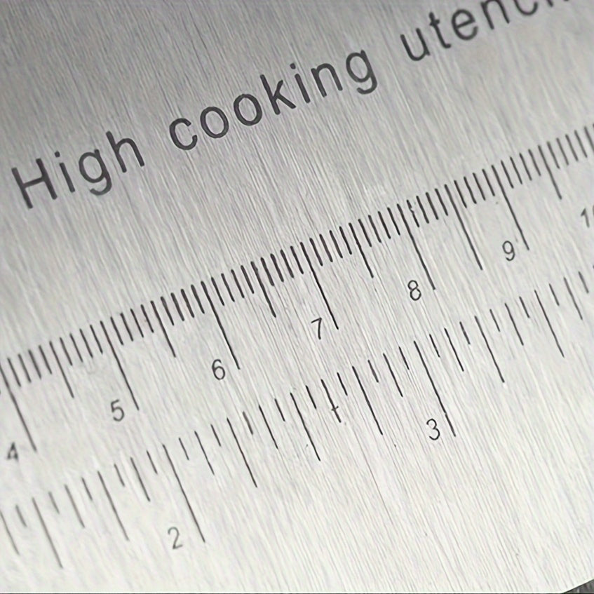 Stainless Steel Dough Scraper with Measurements for Baking and Pizza Slicing