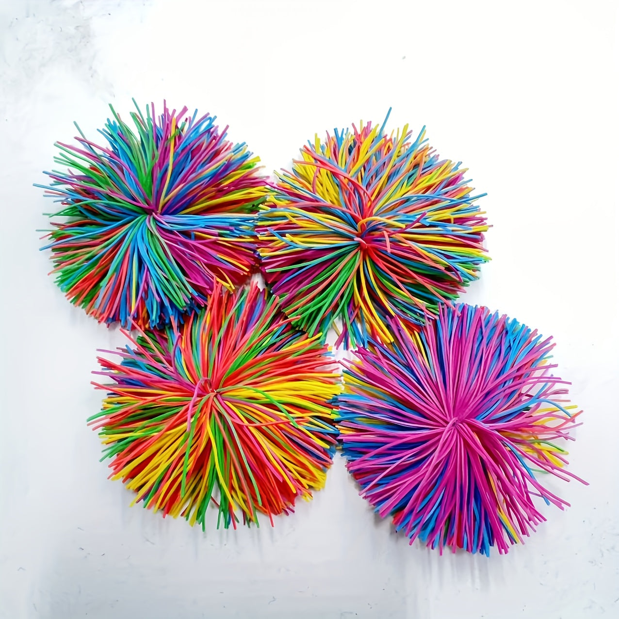 Sensory Toy Set for Kids and Adults Bouncy Rainbow Soft Balls