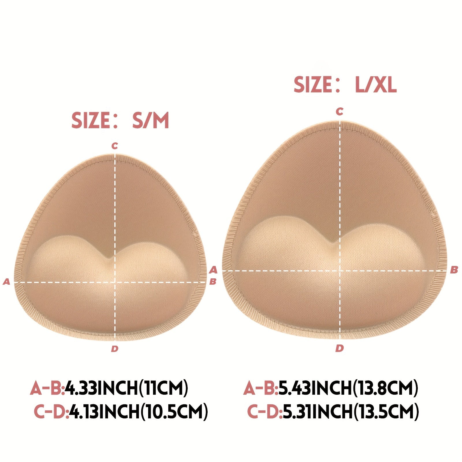 Two Pairs Reusable Bra Insert Pads for Enhancing Chest Discreetly