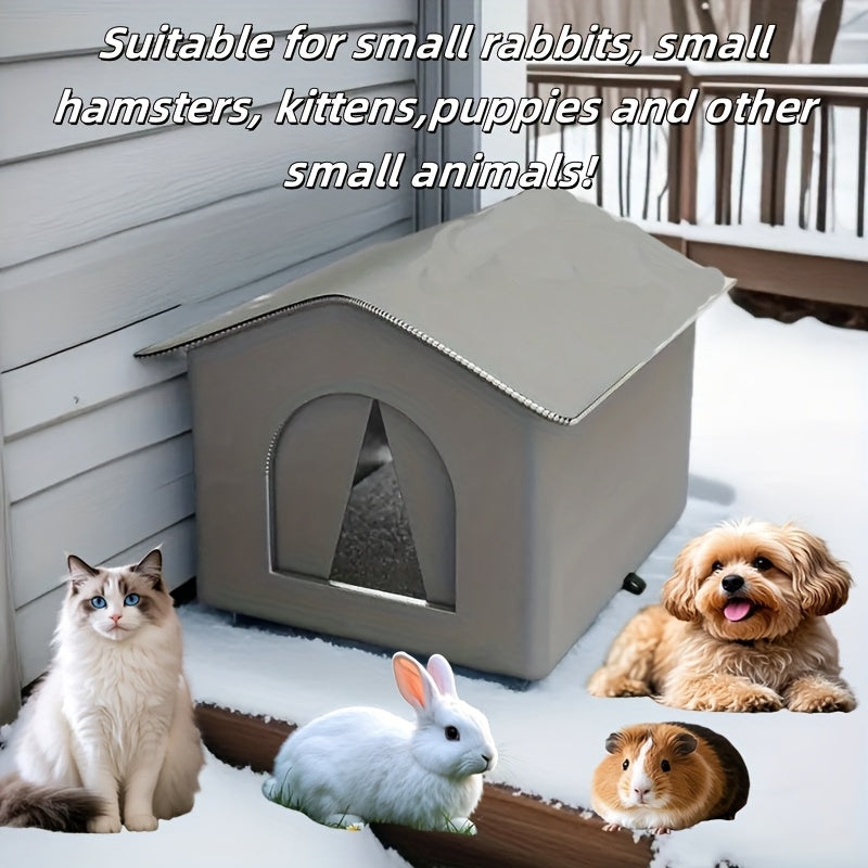 Waterproof Small Animal House with Sponge Insulation for Indoor Outdoor Use