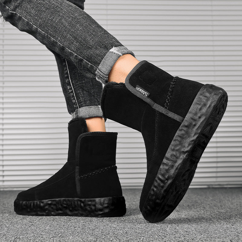 Women's Winter High-Top Boots Plush Lining Faux Fur Slip-On All-Season