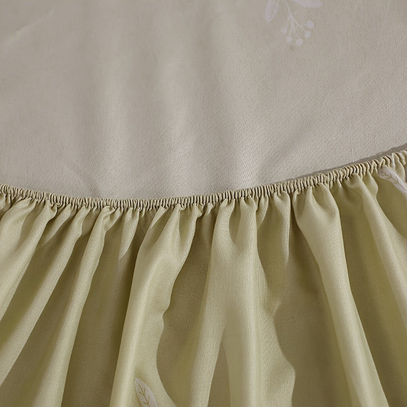 Постельное белье с цветочным принтом, приталенная простыня, мягкая защита матраса для спальни или гостиной