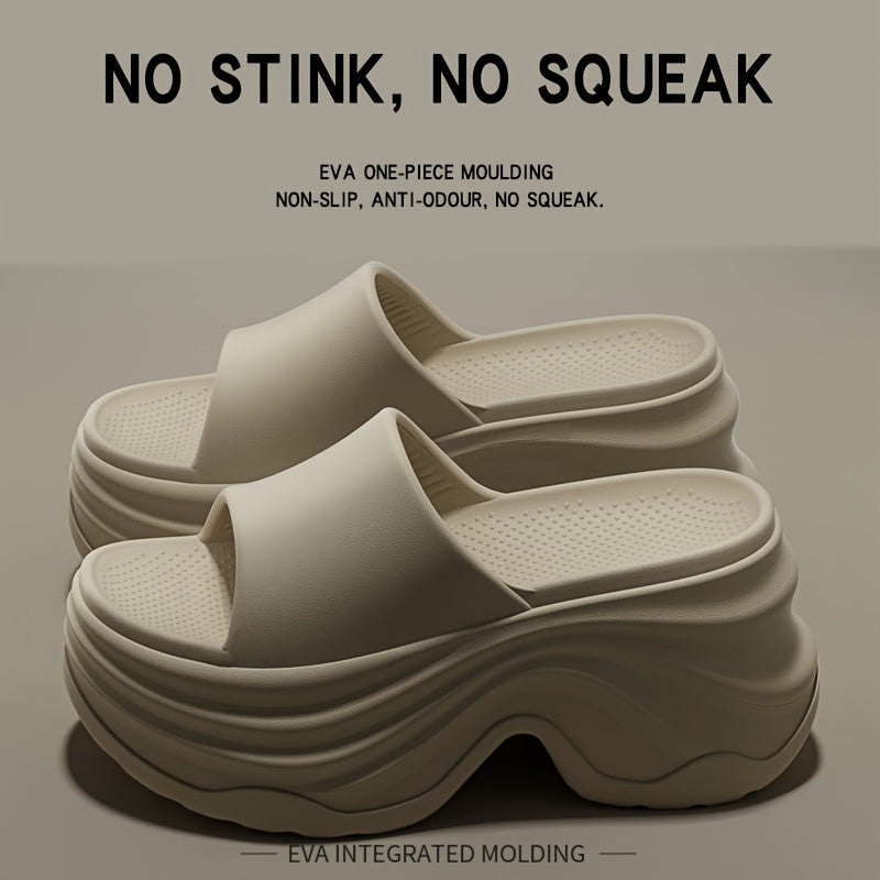 Ayollar yozgi qalin tagli chanoq shlyapalar EVA ichki va tashqi makon uchun plyaj bog' oddiy bir rang