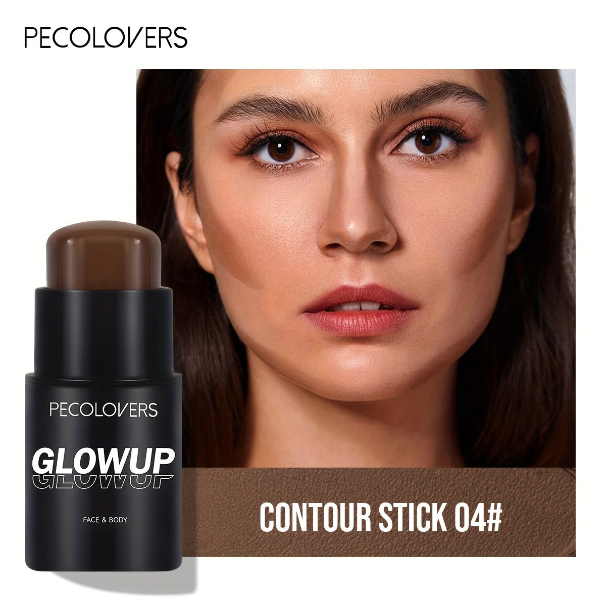 Long-Lasting Contouring Stick with Matte Bronzer for Face and Nose Definition