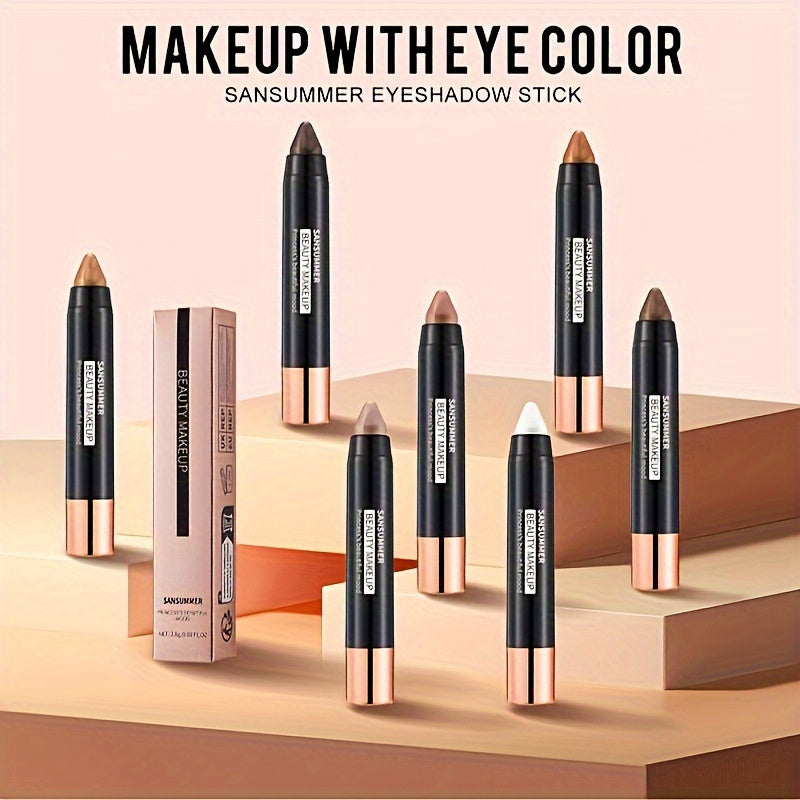 Водостойкий стик для теней с перламутровым матовым натуральным эффектом, стойкий макияж