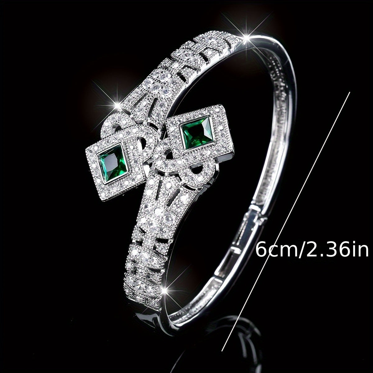 Women's Vintage Style Bracelet with Zirconia Accents for Holiday Wear