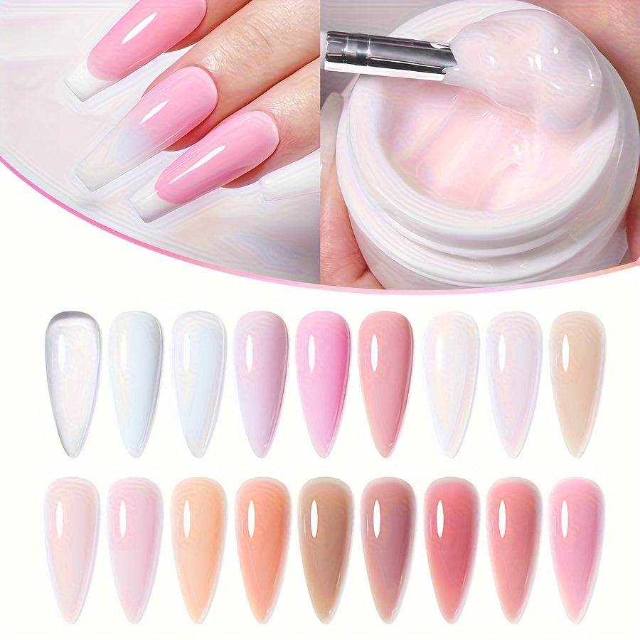 Set of 6 UV Cured Nail Adhesives in Various Colors for Nail Art and Salon Use