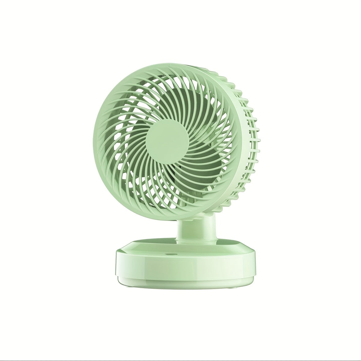 Light Green USB Desk Fan with 3-Speed, Low Noise, Strong Winds for Home Office