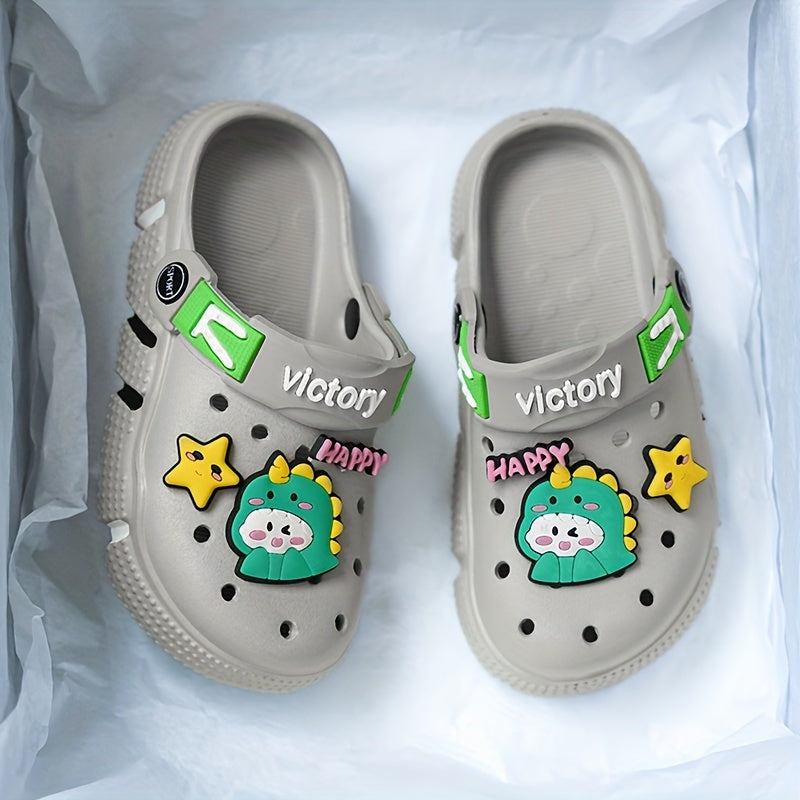 Yozgi qopqoq poyabzallari bolalar uchun, yoqimli multfilm charm bilan, ochiq havoda faoliyatlar uchun mukammal