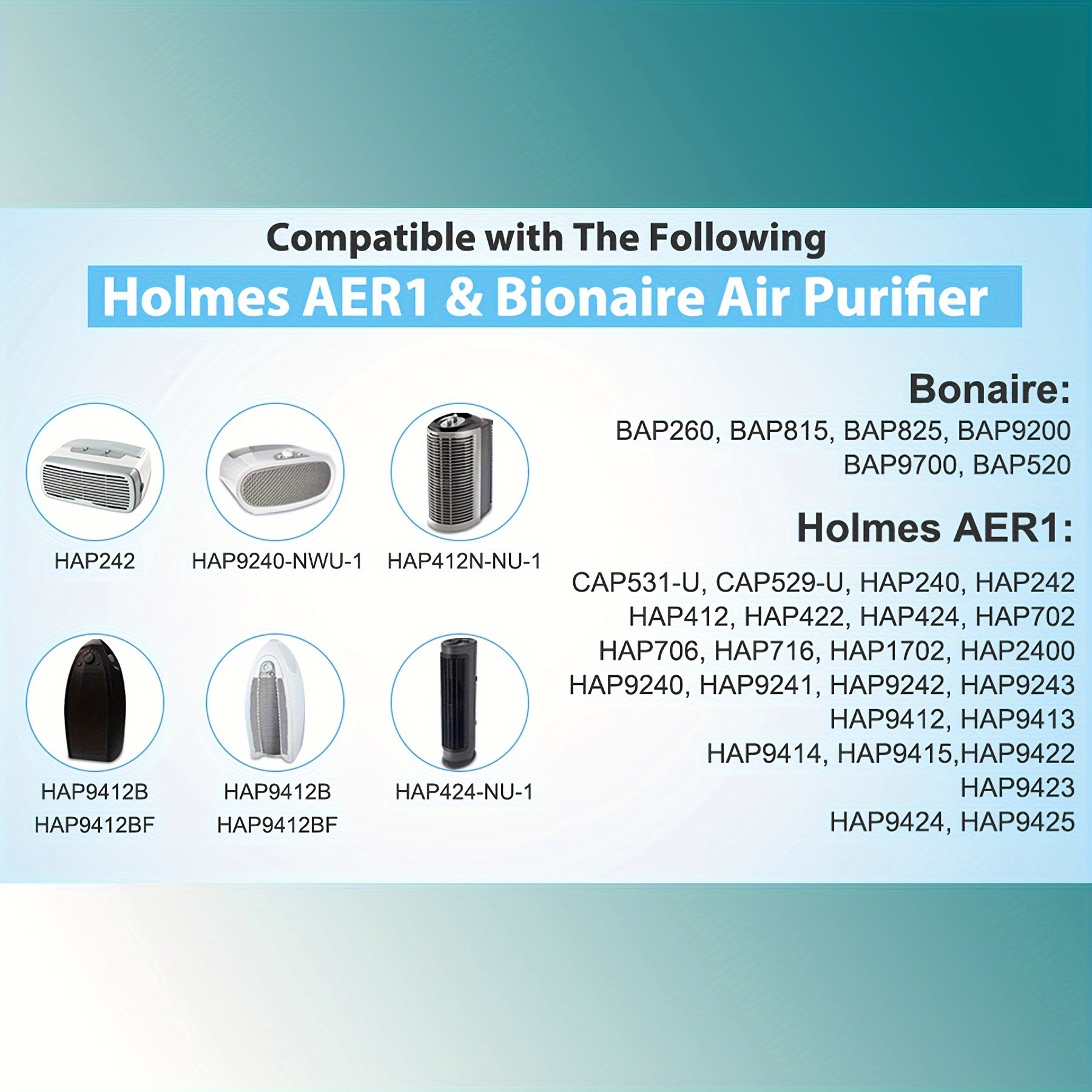 Kit de filtro de aire de 14 piezas para modelos Holmes AER1, filtros HEPA y de carbón activado