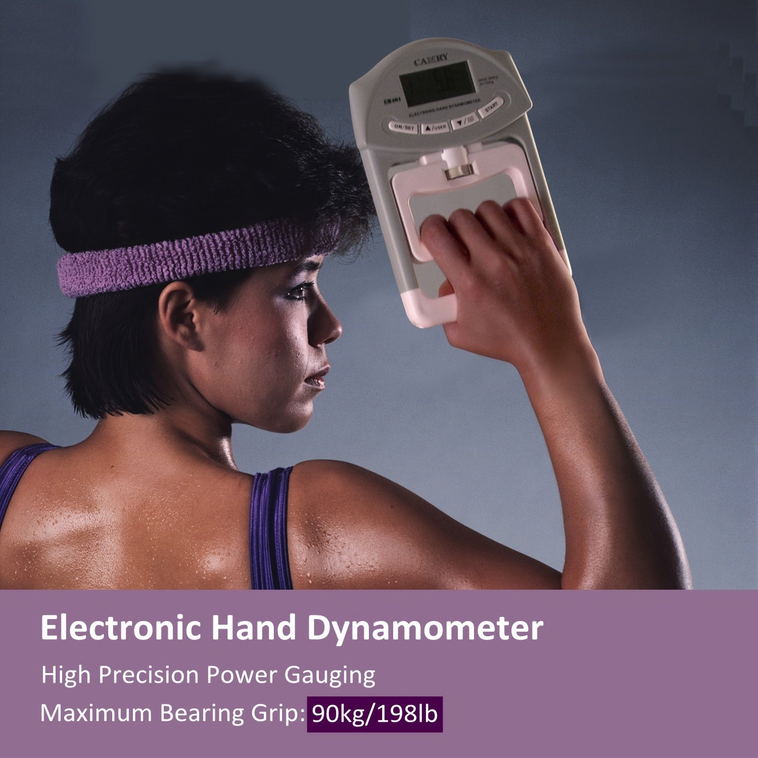 Dinámómetro digital de fuerza de agarre Medidor de fuerza de mano electrónico 198lbs