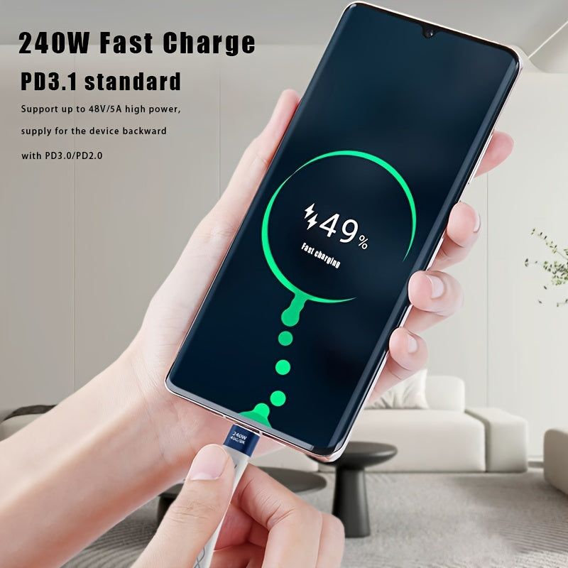 USB4.0 Full-Function USB-C Cable for 40Gbps Data Transfer 8K Video 240W Fast Charging