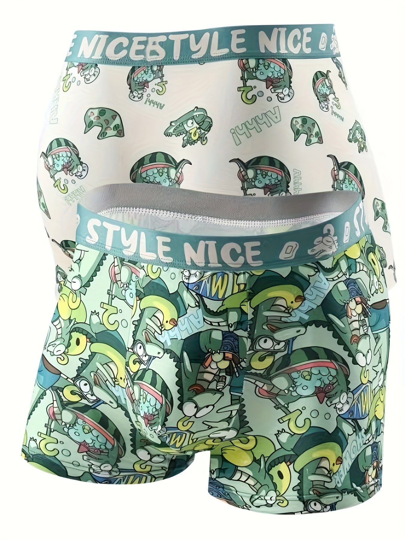 Men's Breathable Stretch Boxer Briefs with Fun Prints and Contrast Binding