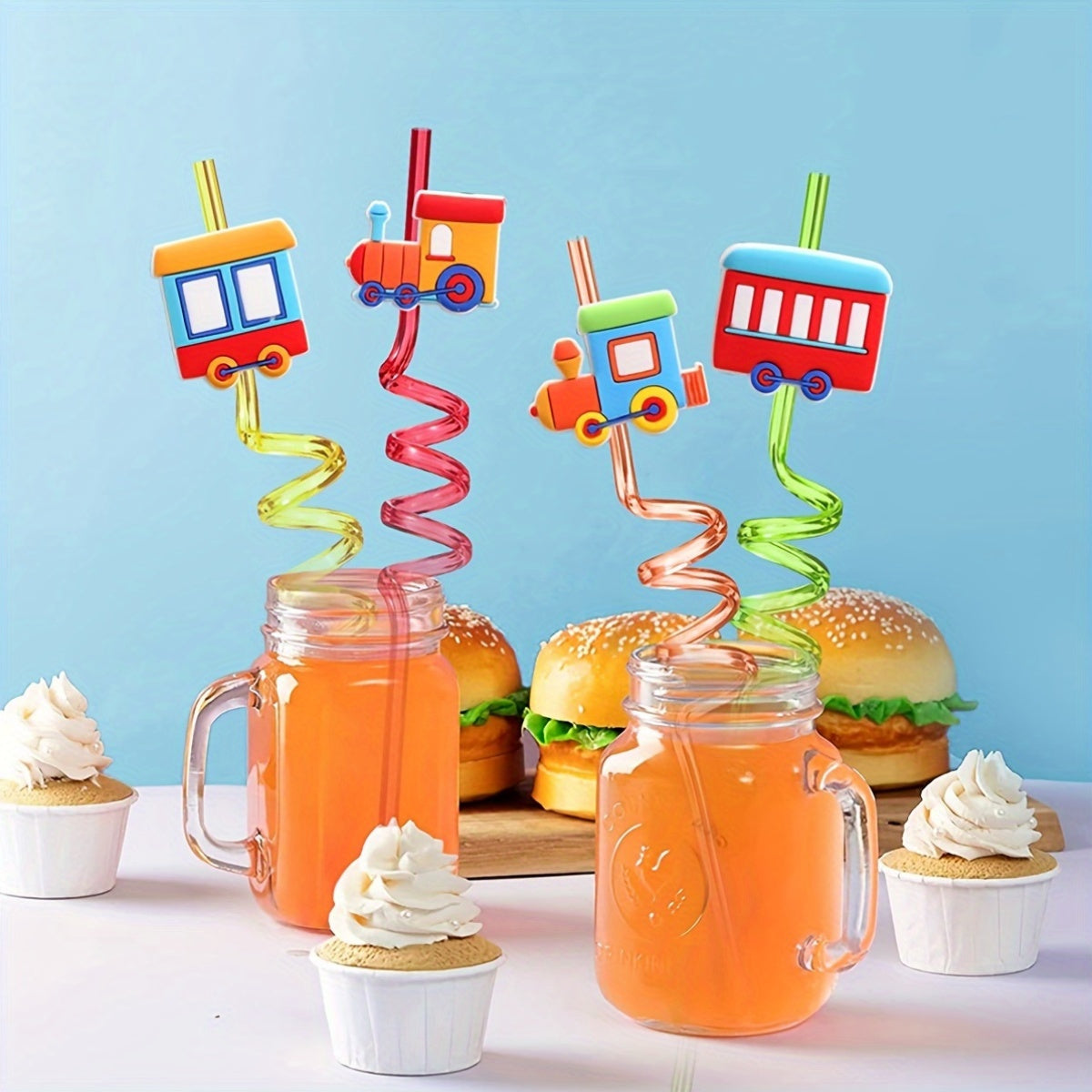 Bolalar uchun 4 ta rang-barang poyezd partiyali qobig'i