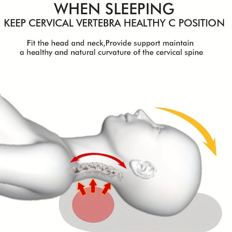 Memory Foam Butterfly Neck Pillow for Support Reversible Cover Orthopedic Rebound