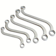 Juego de 5 llaves de apriete de doble cabeza en forma de S, 10-19mm, herramienta de reparación de automóviles
