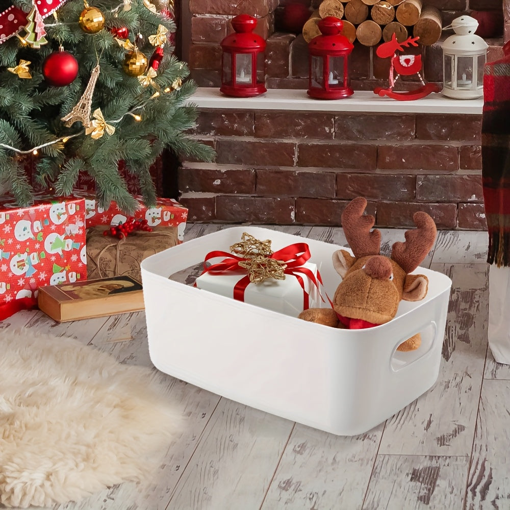 5 yoki 10 dona Oq Plastik Saqlash Qutilari to'plami, BPA-Free, Qatlamli va Mustahkam, To'rtburchak Shaklida, Muzlatgich, Oshxona, Hammom, Yotoqxona uchun Ideal; Ovqat saqlash uchun mos emas; Qo'lda yuvish kerak; Shishmaydigan, qopqog'li