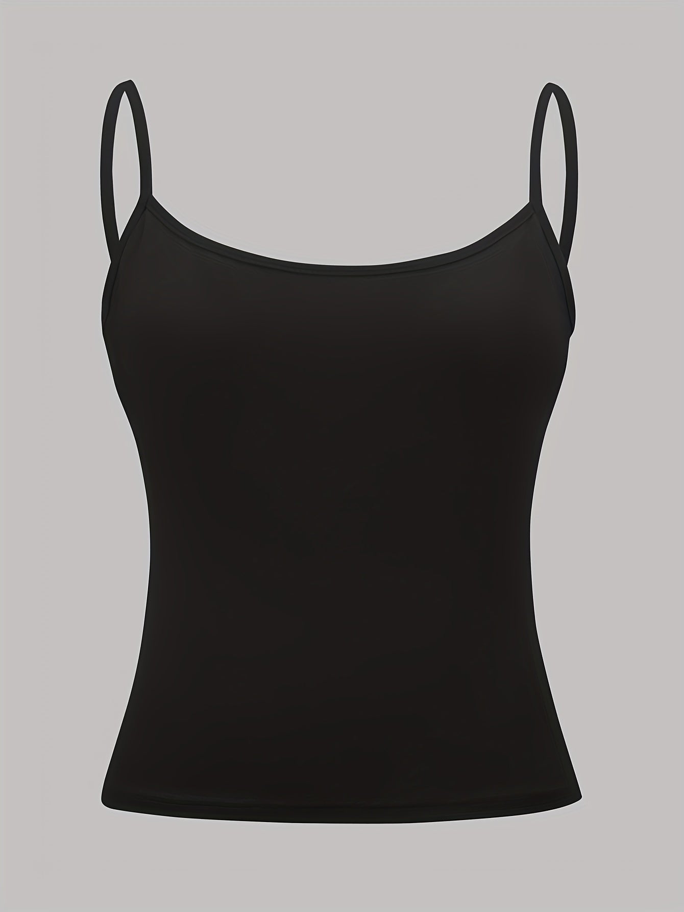 Juego de tres camisetas de tirantes de color sólido para mujer con microelasticidad