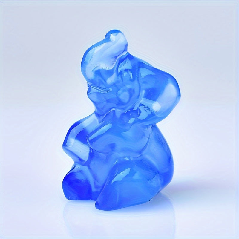 Natural Quartz Elephant Figurine for Tabletop Decor and Gift