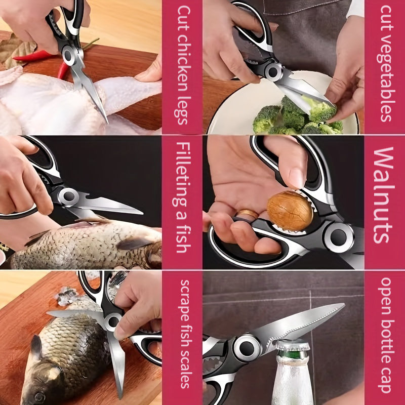Multi-Functional Kitchen Scissors Stainless Steel Food Fish Meat Cutting