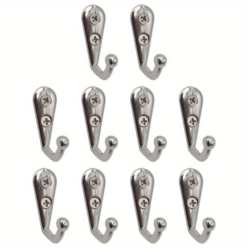 Ganchos de pared de aleación de zinc en bronce rústico para abrigos, llaves, bolsos, sombreros, set de 10