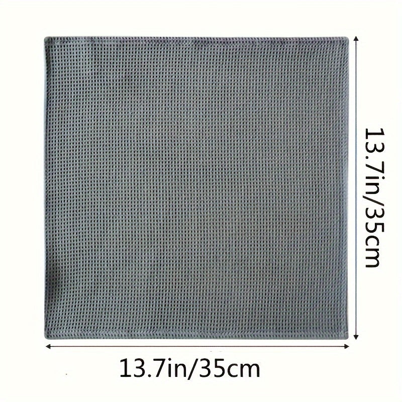 Set of 4 Cotton Waffle Weave Dish Cloths 34.8cm Square Kitchen Towels Absorbent Cleaning Rags