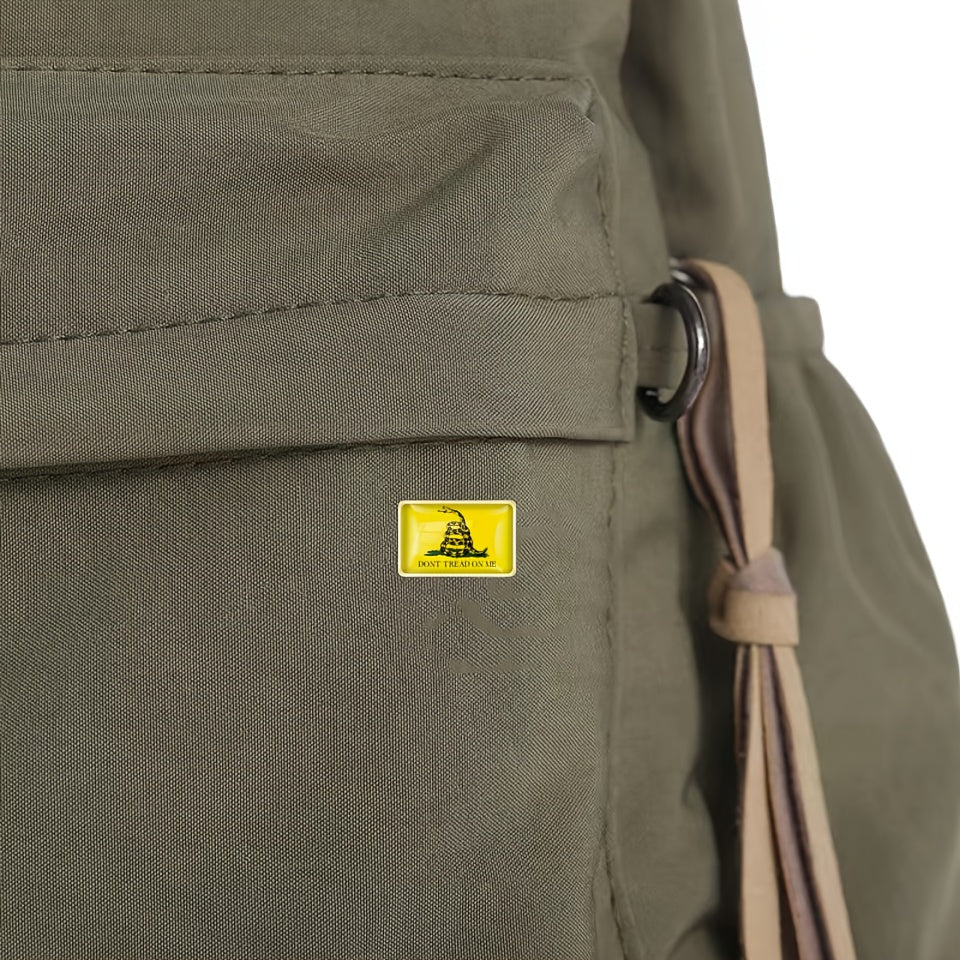 Yellow Snake Design Alloy Brooches Set for Clothing and Accessories Square Pins 10 Pack