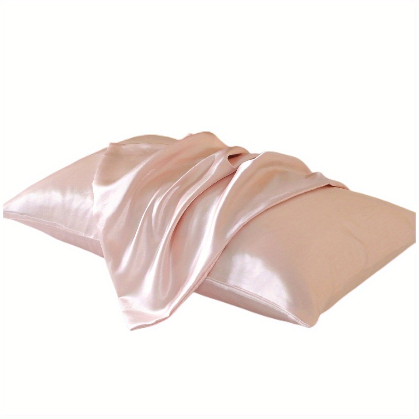 Set of 2 Soft Satin Pillowcases Hair Skin Friendly Envelope Closure