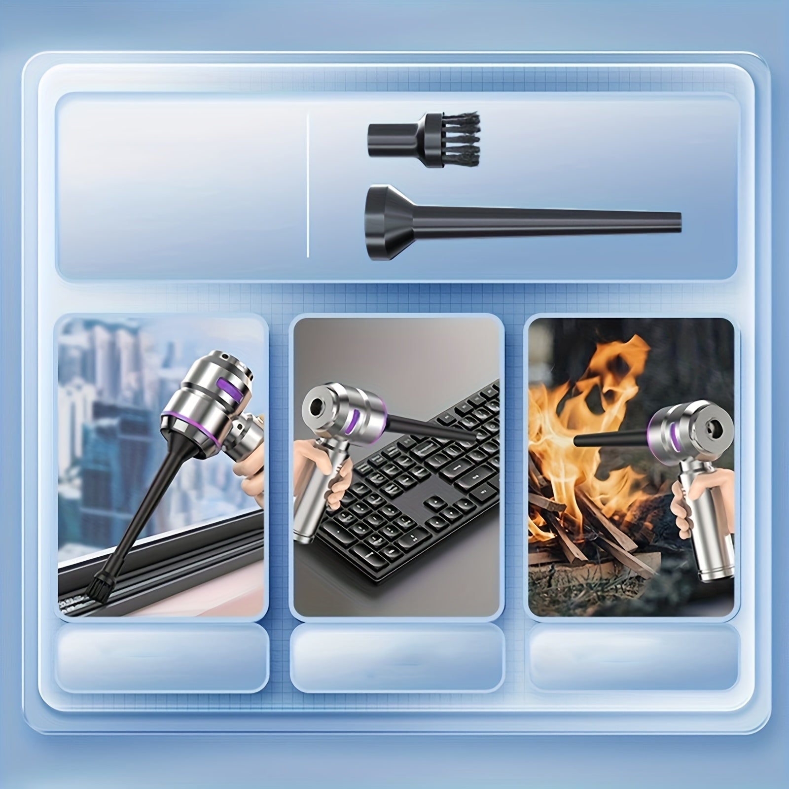 Portable Handheld Vacuum Cleaner 4-in-1 Cordless Mini Car Home Office