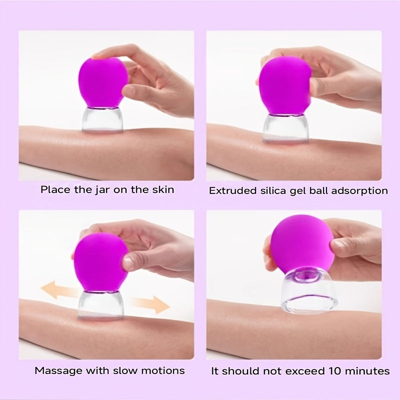 Silicone Suction Cup Facial and Head Massage Tool for Skin Tightening and Muscle Relaxation