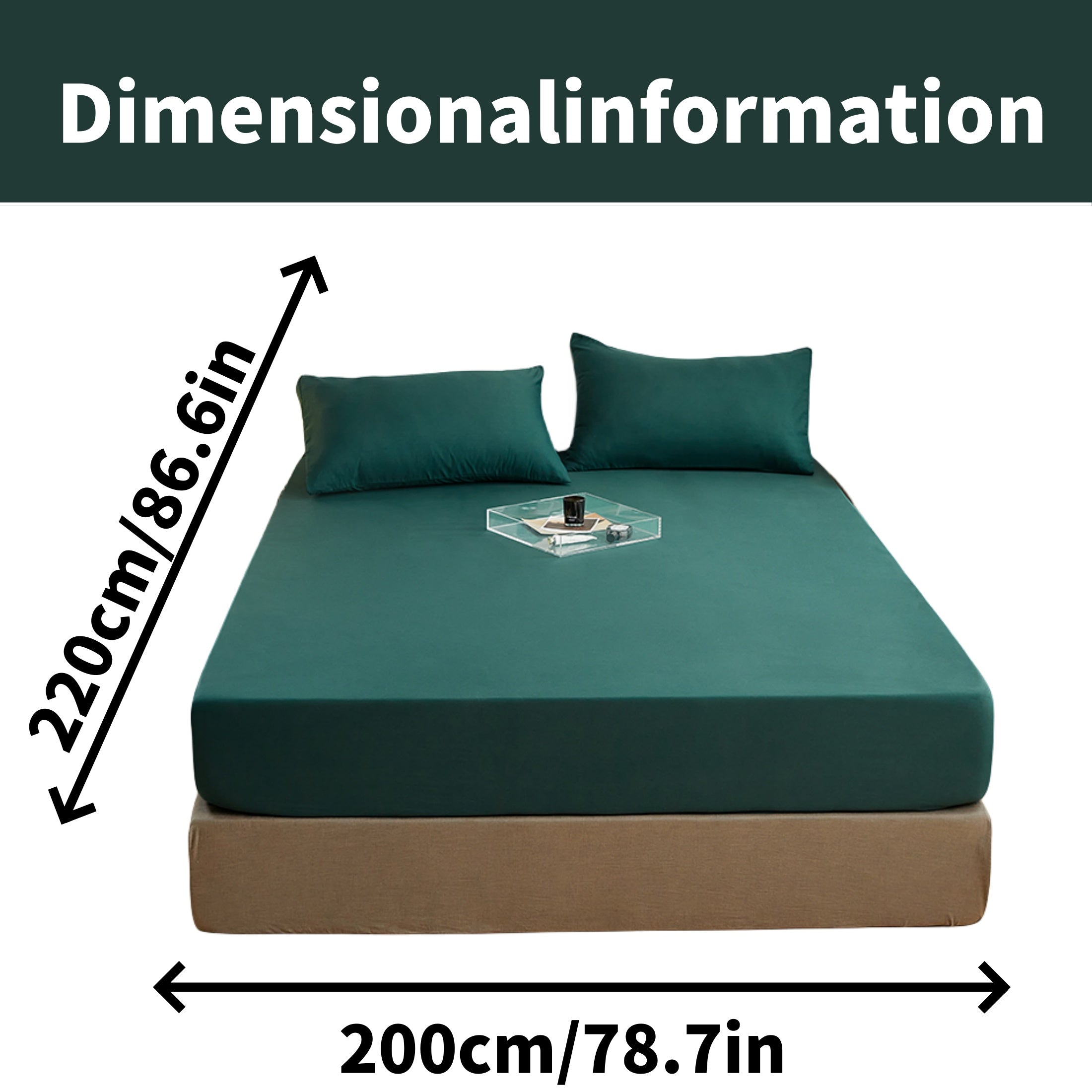 Juego de sábanas ajustadas de poliéster cepillado con 2 fundas de almohada, con bolsillo profundo, ropa de cama