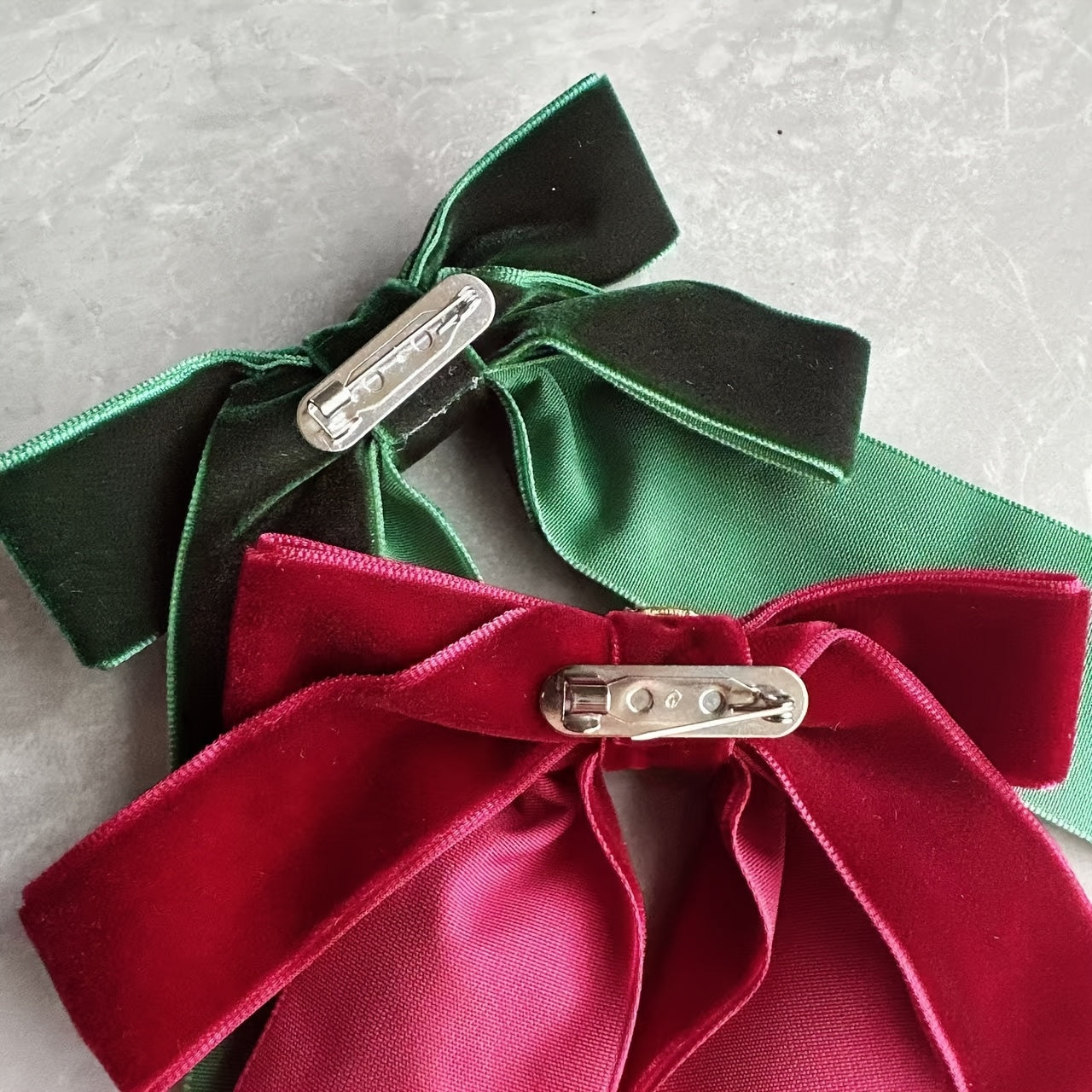 Elegant Velvet Bow Tie Brooch Pin with Rhinestone Accents - Perfect accessory for dress uniforms and formal wear