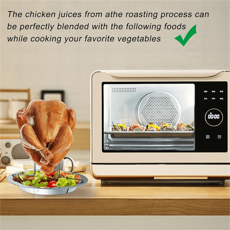 Stainless Steel Roasting Rack with Detachable Tray for Grilling and Baking 17.5cm