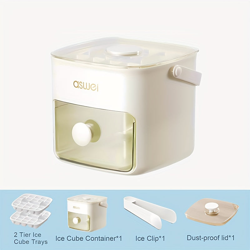 5 Pcs Ice Maker Set Food-Grade Plastic Double Tier Trays 48 Cube