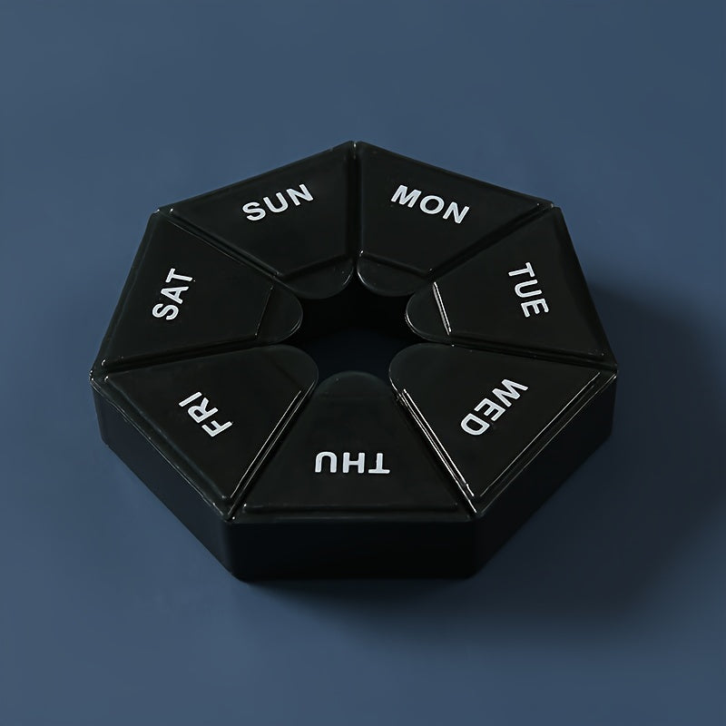 Unisex Plastic Seven-Day Pill Organizer Portable Transparent Pill Case