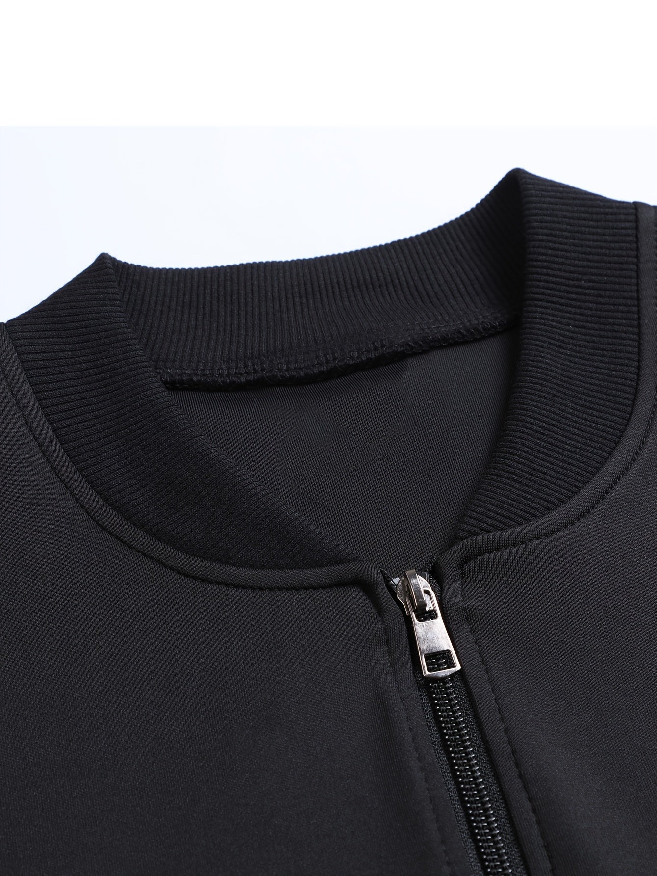 Men's Casual Zipper Jacket with Unique Print Pockets Plus Size Breathable Polyester