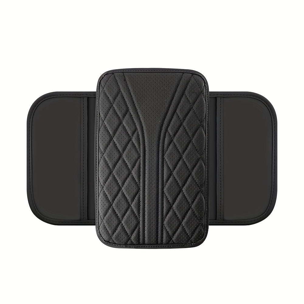 Car Interior Armrest Pad with Storage Bag PU Leather Durable Accessory
