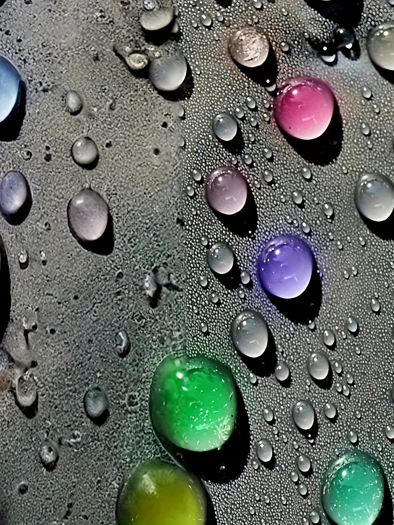 Women's Water Drop Print Casual T-Shirt Round Neck Short Sleeve Stretch Polyester Summer Top